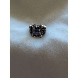 Simulated Mystic Topaz Stone Ring 925 Sterling Silver Multi Color Ring Size 7